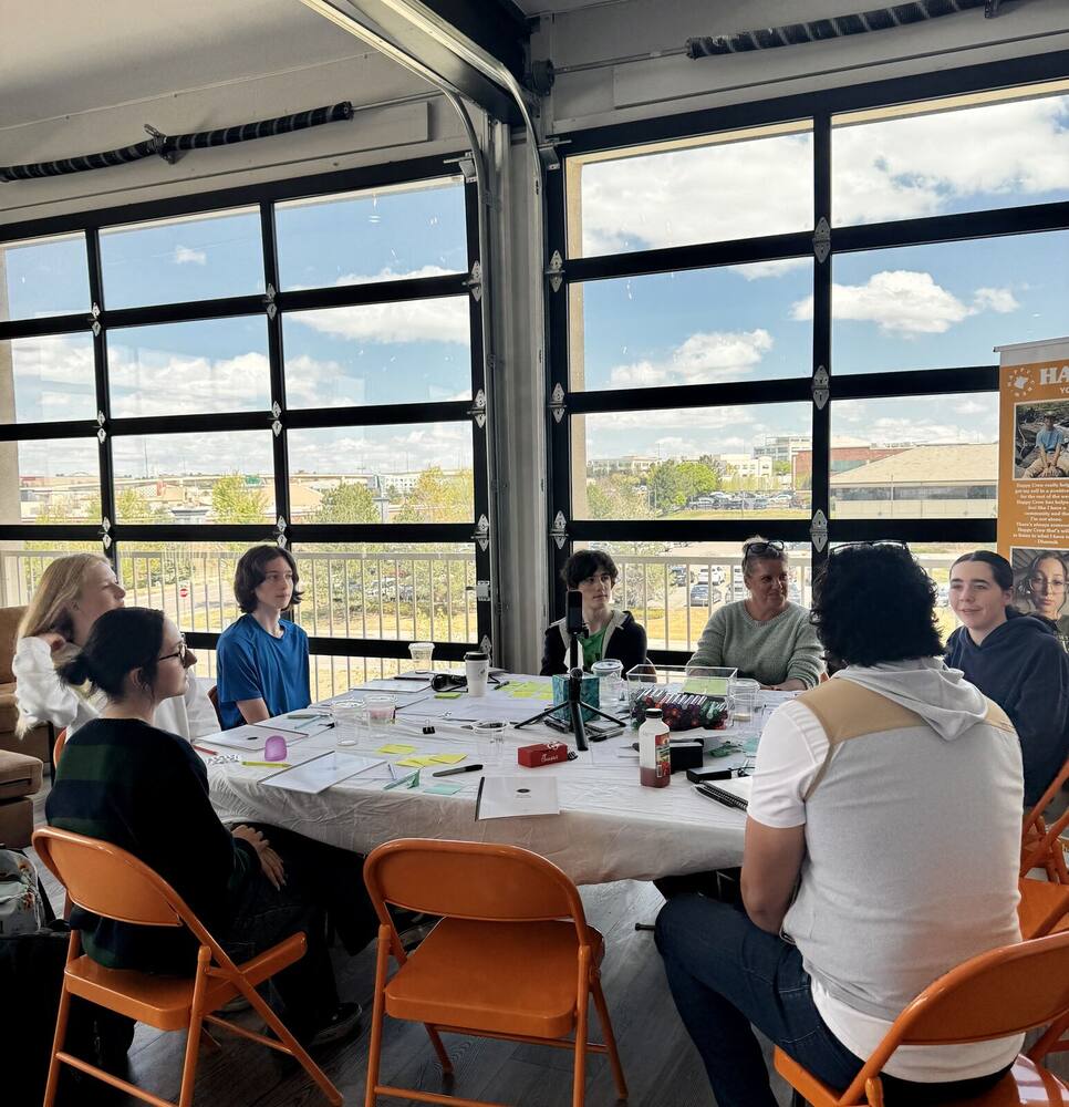Small group session with VALE students at the first i get to foundation engagement